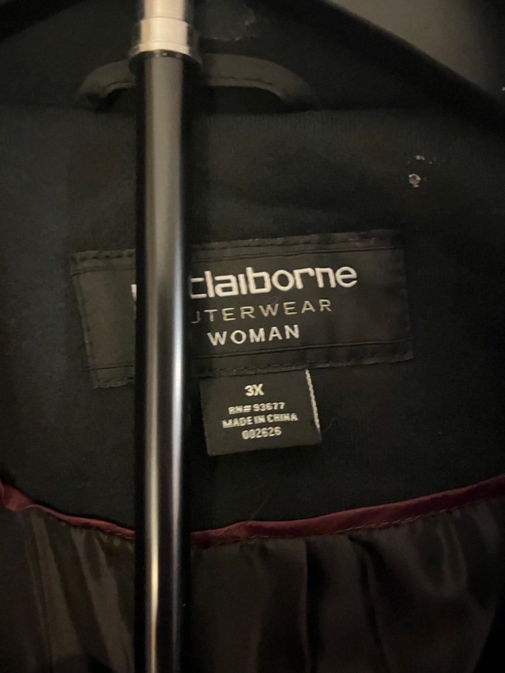 Liz Claiborne Black Women's Wool-Blend Trench Coat with Belt - Picture 2 of 5